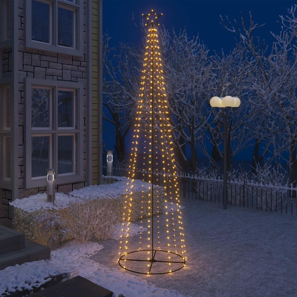 Lysende kegletræ 100x360 cm 400 LED'er varmt hvidt lys