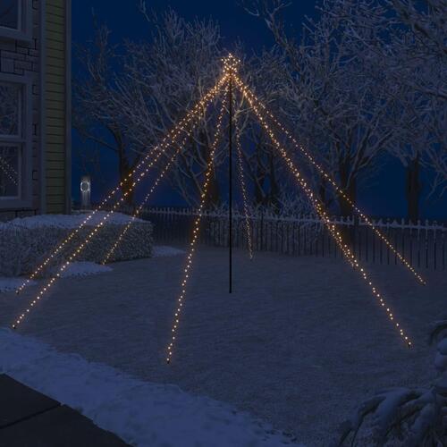 Juletræ vandfaldseffekt indendørs/udendørs 576 LED-lys 3,6 m