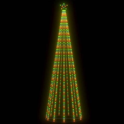 Lysende juletræ 160x500 cm 752 LED'er farverigt lys