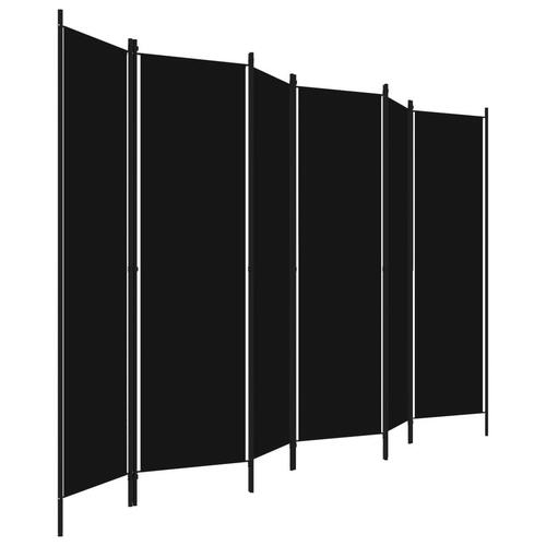 6-panels rumdeler 300 x 180 cm sort