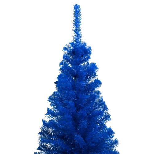 Kunstigt juletræ med fod 150 cm PVC blå