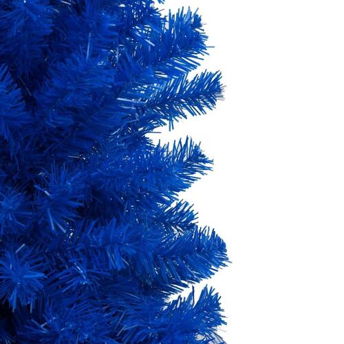 Kunstigt juletræ med fod 150 cm PVC blå