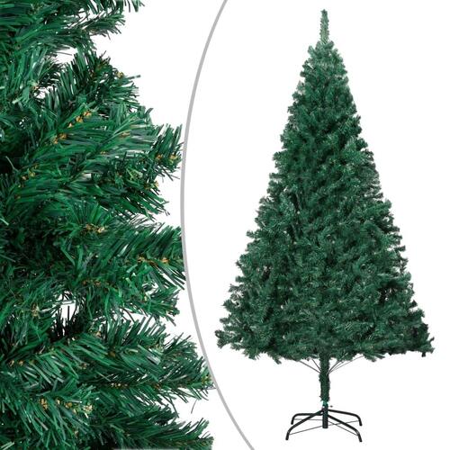 Kunstigt juletræ med tykke grene 210 cm PVC grøn