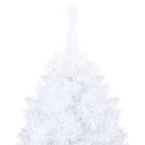 Kunstigt juletræ med tykke grene 150 cm PVC hvid