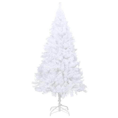 Kunstigt juletræ med tykke grene 180 cm PVC hvid