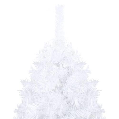 Kunstigt juletræ med tykke grene 180 cm PVC hvid