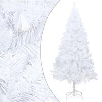 Kunstigt juletræ med tykke grene 210 cm PVC hvid