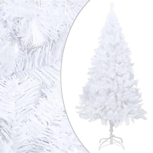 Kunstigt juletræ med tykke grene 210 cm PVC hvid