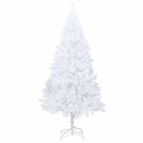 Kunstigt juletræ med tykke grene 210 cm PVC hvid
