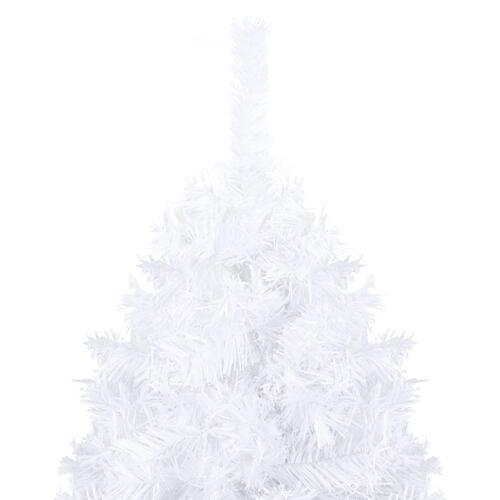 Kunstigt juletræ med tykke grene 210 cm PVC hvid