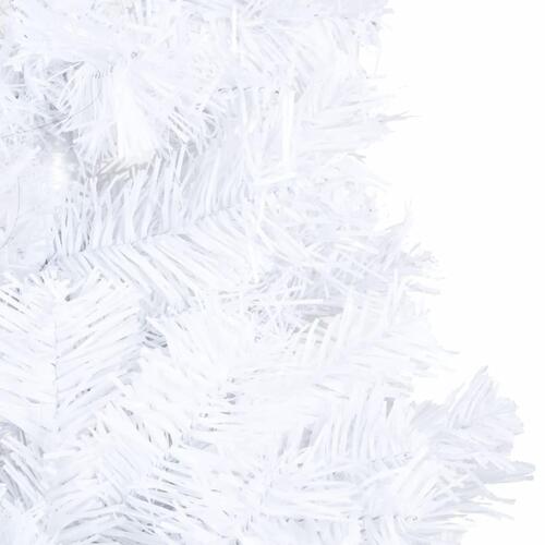 Kunstigt juletræ med tykke grene 210 cm PVC hvid