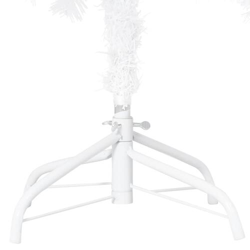 Kunstigt juletræ med tykke grene 210 cm PVC hvid