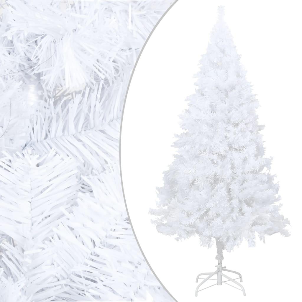Kunstigt juletræ med tykke grene 240 cm PVC hvid