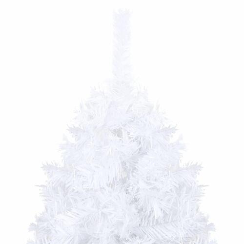 Kunstigt juletræ med tykke grene 240 cm PVC hvid