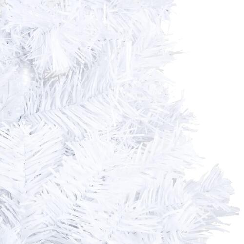 Kunstigt juletræ med tykke grene 240 cm PVC hvid