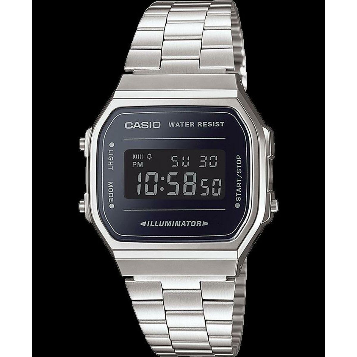Herreur Casio A168WEM-1EF - digitalt armbåndsur i sort/sølv
