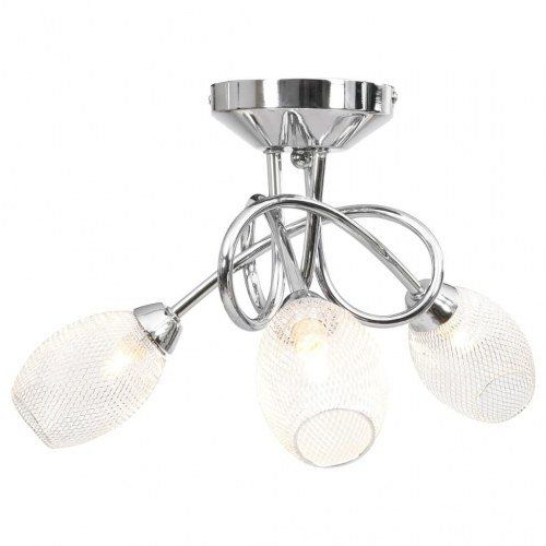 Loftlampe med forkromet lampeskærme til 3 G9-pærer