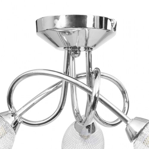 Loftlampe med forkromet lampeskærme til 3 G9-pærer