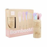 Sæt med Makeup Børster Ilū Bamboom Multifarvet Bambus 6 Dele