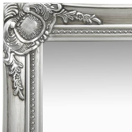Vægspejl 50x40 cm barokstil sølvfarvet