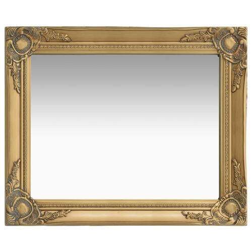 Vægspejl 50x60 cm barokstil guldfarvet