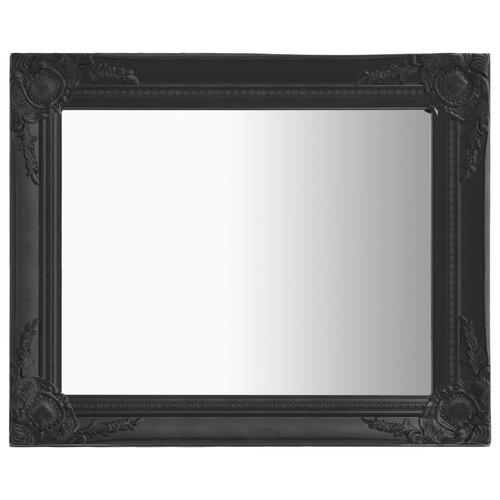 Vægspejl 50x60 cm barokstil sort