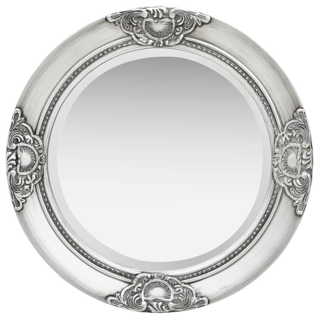Vægspejl 50 cm barokstil sølvfarvet