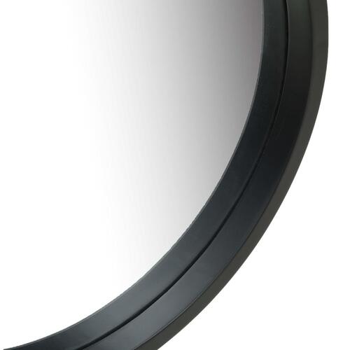 Vægspejl med rem 40 cm sort