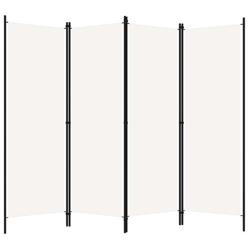 4-panels rumdeler 200x180 cm cremefarvet