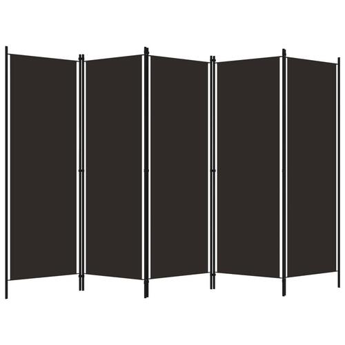 5-panels rumdeler 250 x 180 cm brun