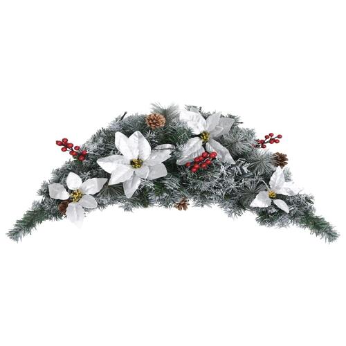 Julebue med LED-lys grøn 90 cm PVC