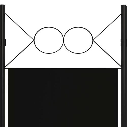 5-panels rumdeler 200x180 cm sort