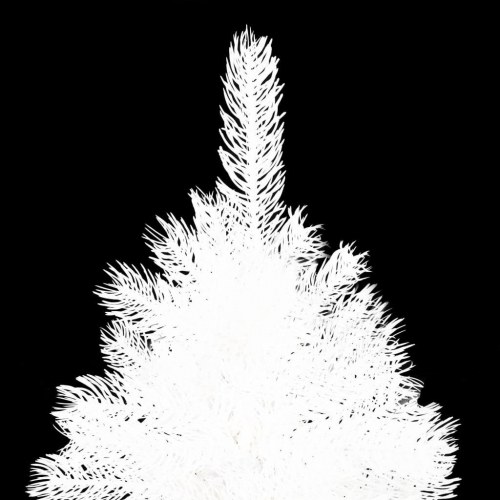 Kunstigt juletræ med naturtro nåle 240 cm - hvid