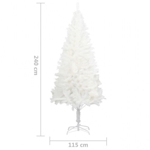 Kunstigt juletræ med naturtro nåle 240 cm - hvid
