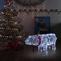 Juledekoration Bjørn 45 LED'er 71x20x38 cm akryl