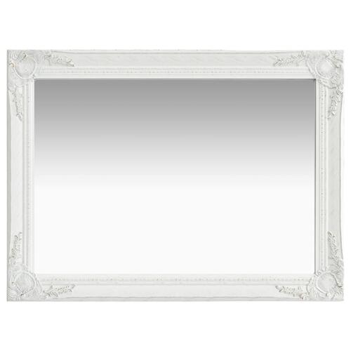 Vægspejl barokstil 60x80 cm hvid