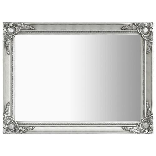 Vægspejl barokstil 60x80 cm sølvfarvet
