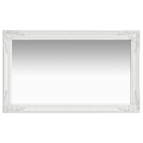 Vægspejl barokstil 60x100 cm hvid