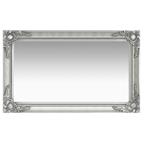Vægspejl barokstil 60x100 cm sølvfarvet