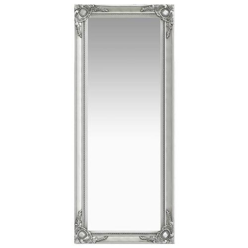 Vægspejl barokstil 50x120 cm sølvfarvet
