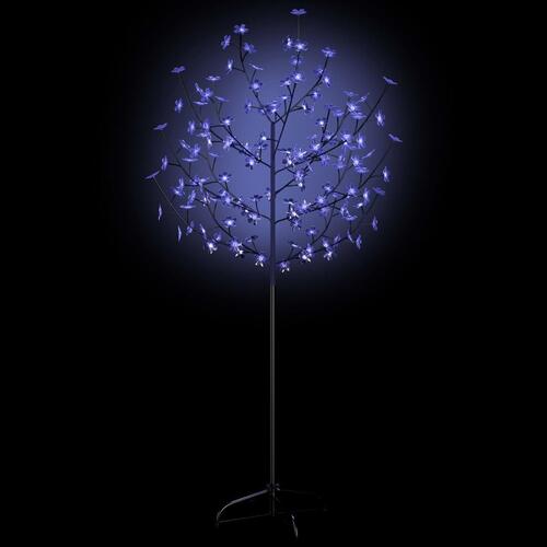 Juletræ 120 LED'er blåt lys kirsebærblomst 150 cm