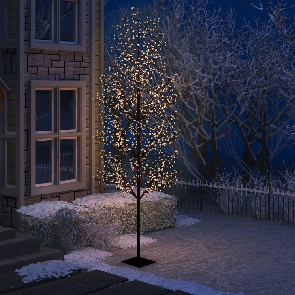Juletræ 1200 LED'er kirsebærblomst 400 cm varmt hvidt lys