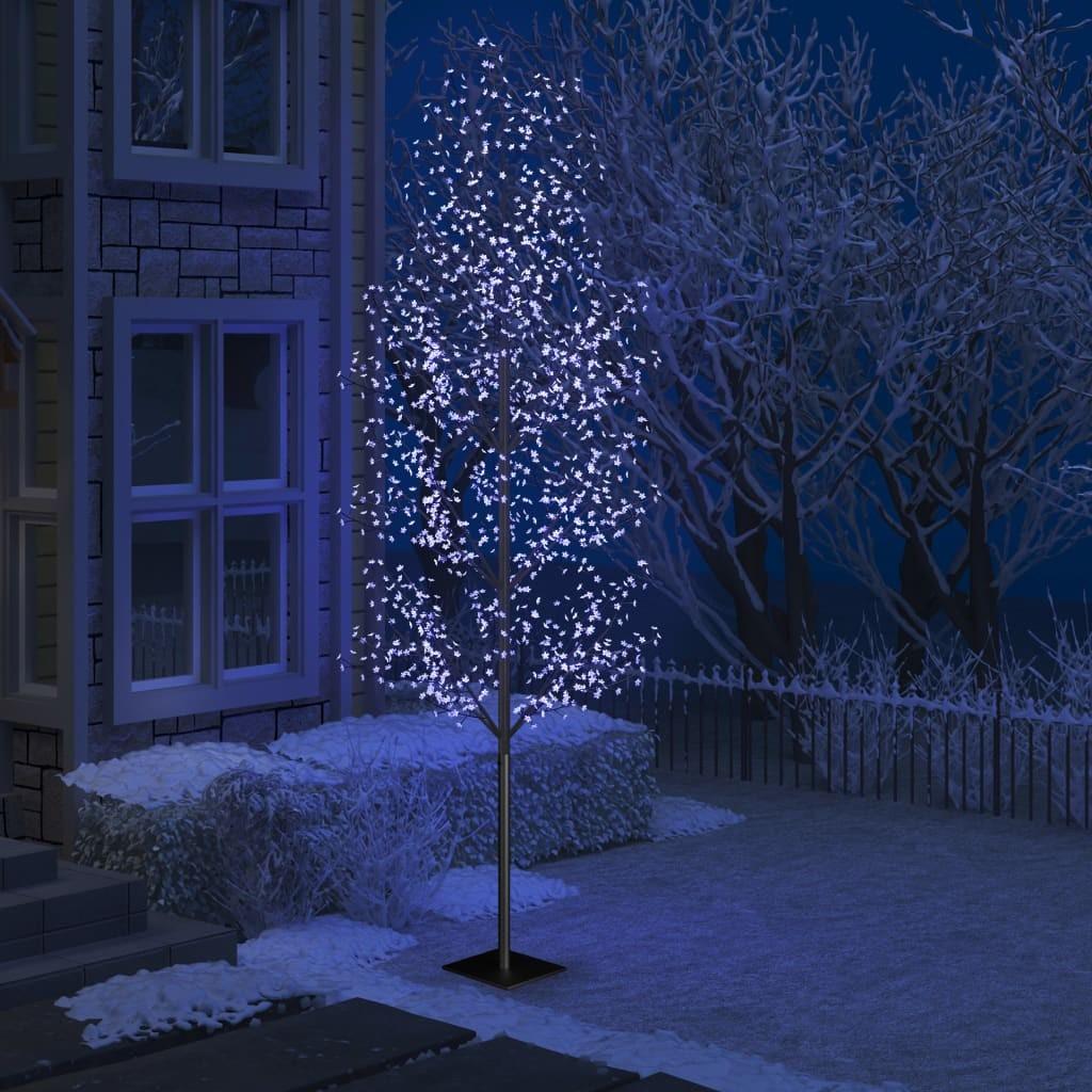 Juletræ 1200 LED'er kirsebærblomst 400 cm blåt hvidt lys