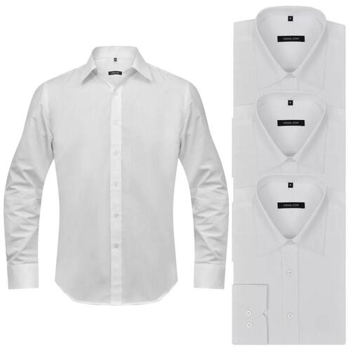 3 business-skjorter til mænd Str. S Hvid