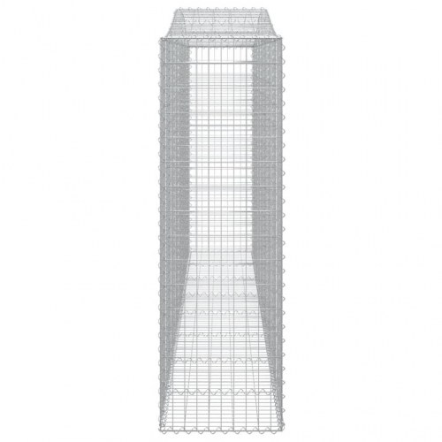 Buede gabionkurve - 5 stk. 400×50×160/180 cm i galvaniseret jern