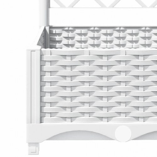 Plantekasse med espalier 80x40x121,5 cm PP hvid