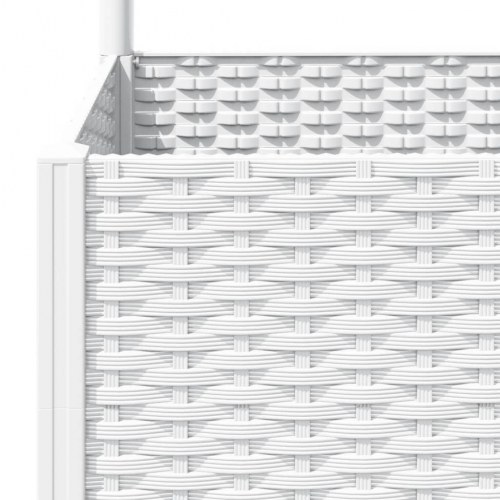 Plantekasse med espalier 120x40x136 cm PP hvid