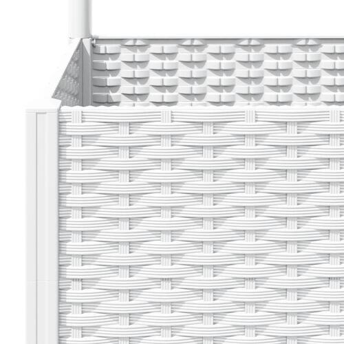 Plantekasse med espalier 120x120x136 cm PP hvid