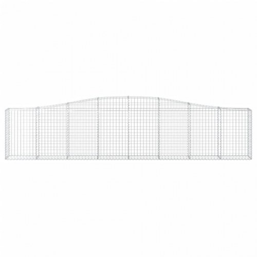 Buede gabionkurve - 5 stk. 400 × 30 × 80/100 cm i galvaniseret jern
