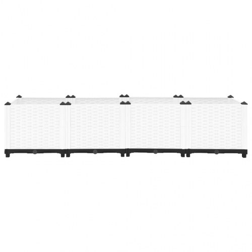 Højbed 160 × 40 × 38 cm - polypropylen, hvid